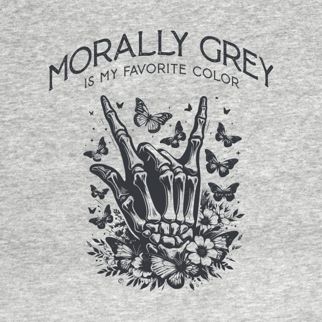 Morally grey, Funny reading gift for book nerds, bookworms by OutfittersAve